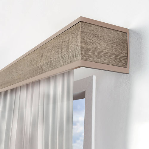 Tringle à rideaux en aluminium - ERINEA WOOD  - CASA VALENTINA - fixation plafond / fixation murale / pour fenêtre