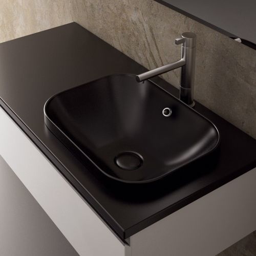 Vasque semi-encastrée - MOVADO 45 - Ceramica Althea - en céramique / rectangulaire / sans trou