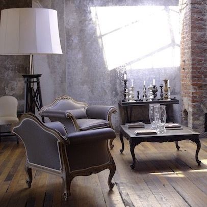 Fauteuil de style - CHELINI - en tissu / en bois / bergère