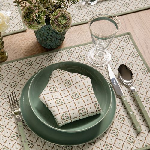 Set de table en lin - GARDEN TRELLIS - CHELSEA TEXTILES - fait main / contract