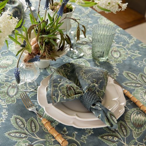 Serviette de table en lin - POMEGRANATE GARDEN - CHELSEA TEXTILES - à motif / à motif floral / pour hôtel