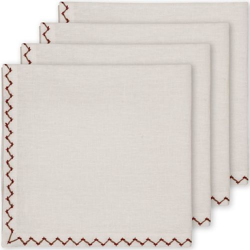 Serviette de table à dîner - ZIG-ZAG CHAIN  - CHELSEA TEXTILES - en tissu / en lin / géométrique