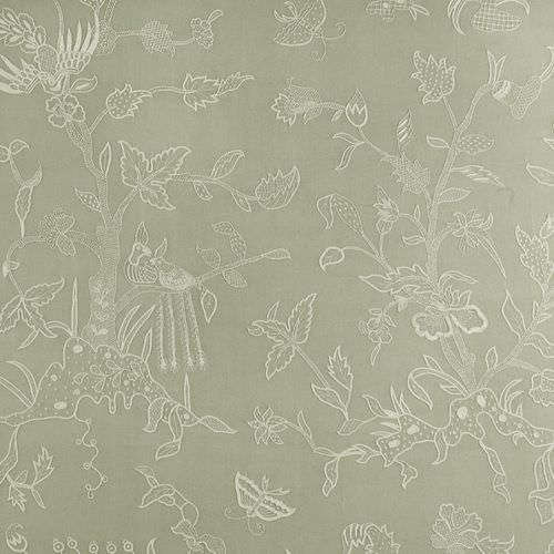 Tissu d'ameublement - TREE OF LIFE WITH BIRDS - CHELSEA TEXTILES - à motif / en lin / brodé
