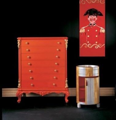 Commode design nouveau baroque - NAPOLEONE CR/707 - CREAZIONI - en bois / non spécifié / rouge