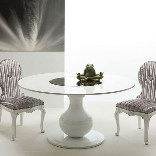 Table à manger contemporaine - ELIO CR/3914 - CREAZIONI - en bois laqué / ronde / résidentielle