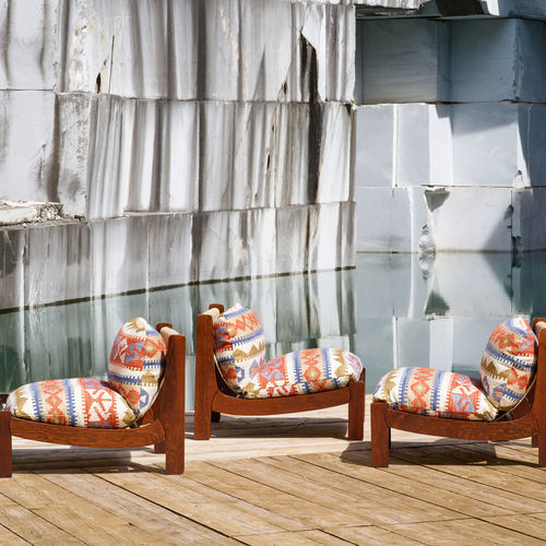 Tissu d'ameublement - RIVER  - DECORTEX - à motif géométrique / en polyester / en coton
