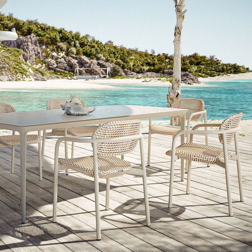 Chaise de salle à manger contemporaine - ROII - DEDON GmbH - pour plage de piscine / de plage / urbaine