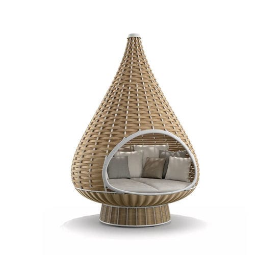 Lit de jardin rond - NESTREST  - DEDON GmbH - double / contemporain / en aluminium