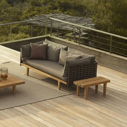 Canapé contemporain - SEALINE - DEDON GmbH - d'extérieur / en tissu / avec accoudoirs