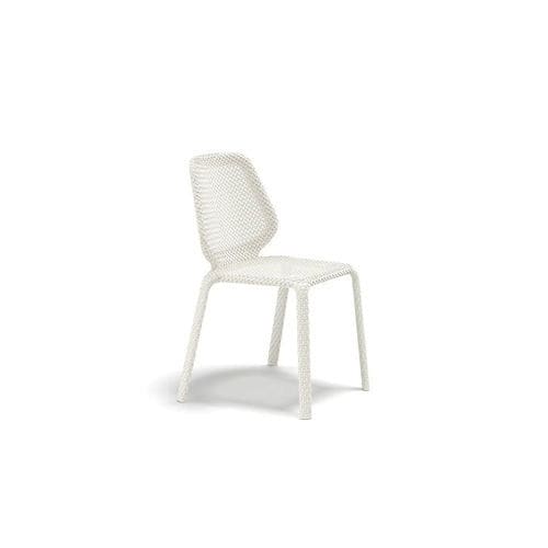 Chaise de salle à manger contemporaine - SEASHELL - DEDON GmbH - d'extérieur / en fibres synthétiques / avec piètement en aluminium