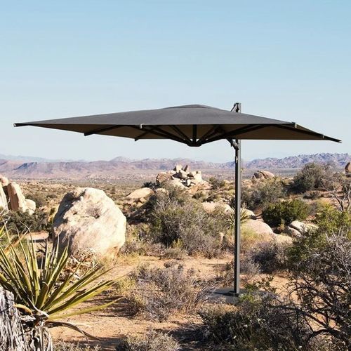 Parasol carré - REAV - DEDON GmbH - à mât central / excentré / en tissu