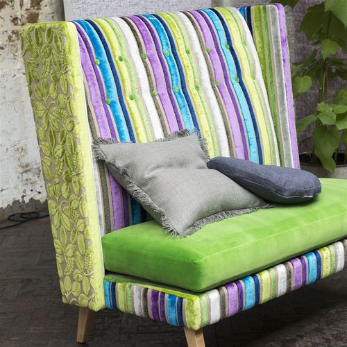 Tissu d'ameublement - SAVIO  - DESIGNERS GUILD - pour rideaux / à rayures / à motif nature