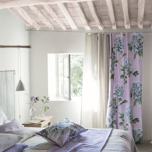 Tissu d'ameublement - KAORI - DESIGNERS GUILD - pour rideaux / à rayures / à fleurs