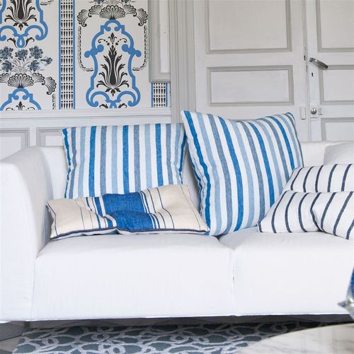 Tissu d'ameublement - BRERA RIGATO  - DESIGNERS GUILD - pour rideaux / à rayures / en lin