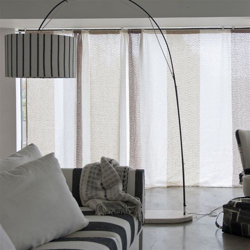 Voilage uni - LAUZON  - DESIGNERS GUILD - à rayures / en mérinos / en lin