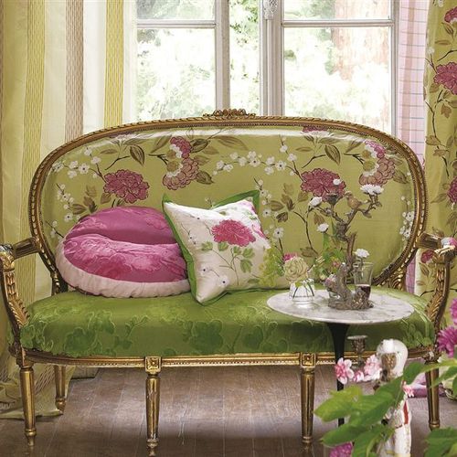Tissu d'ameublement - MARINSKY  - DESIGNERS GUILD - pour rideaux / à fleurs / en coton