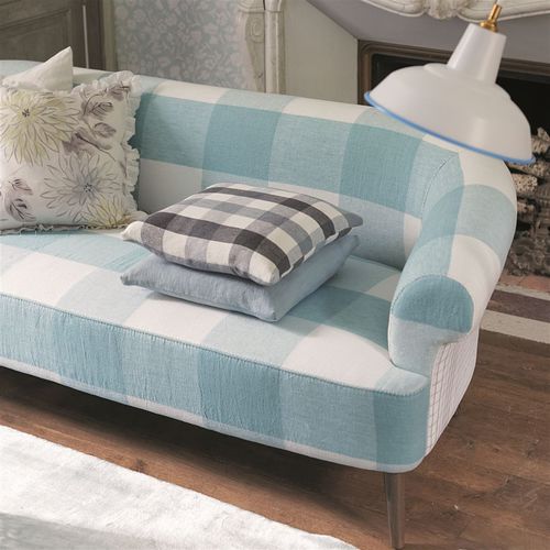 Tissu d'ameublement - BRERA QUADRETTO - DESIGNERS GUILD - pour rideaux / à carreaux / en lin