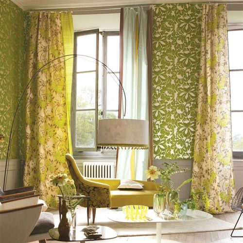 Tissu d'ameublement - ARABELLA - DESIGNERS GUILD - pour rideaux / mural / à fleurs