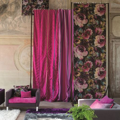 Tissu d'ameublement - MADHURI  - DESIGNERS GUILD - pour rideaux / à motif / en coton