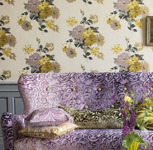Tissu d'ameublement - VALADIER  - DESIGNERS GUILD - pour rideaux / à motif / en soie