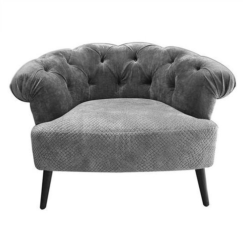 Fauteuil chesterfield - BUTTON - DESIGNERS GUILD - en velours / tapissé