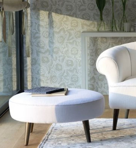 Ottoman contemporain - STITCH - DESIGNERS GUILD - chesterfield / en tissu / tapissé