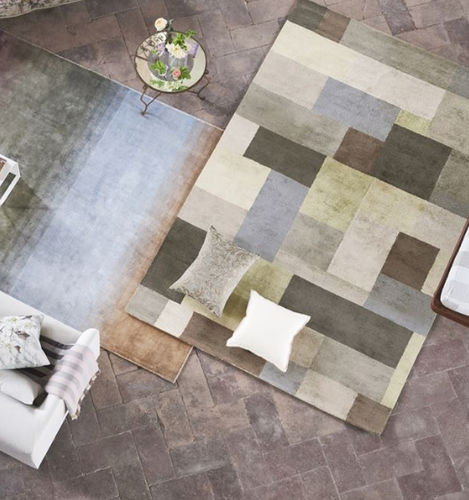 Tapis contemporain - BARCHESSA SLATE - DESIGNERS GUILD - géométrique / en viscose / rectangulaire