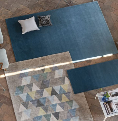 Tapis contemporain - PADUA AZURE - DESIGNERS GUILD - uni / en laine / rectangulaire