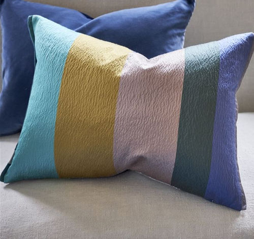 Coussin rectangulaire - SAARIKA - DESIGNERS GUILD - à rayures / en coton / multicolore