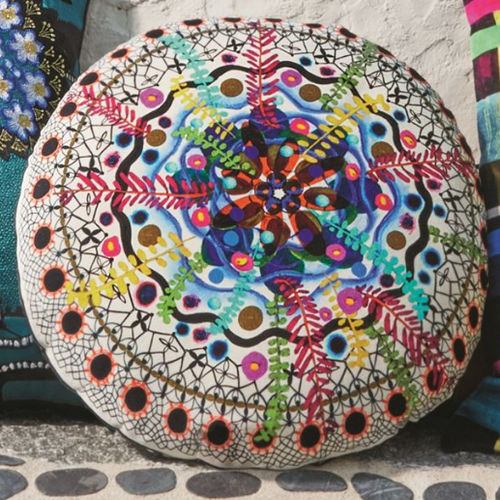 Coussin rond - ROSETTA - DESIGNERS GUILD - à motif / multicolore