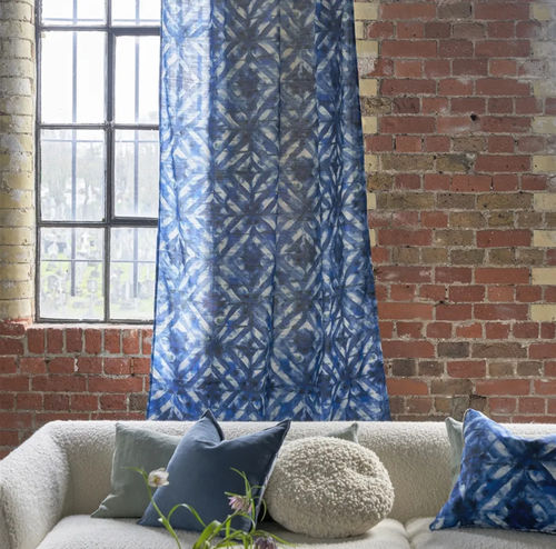 Tissu d'ameublement - PARQUET BATIK  - DESIGNERS GUILD - pour rideaux / à motif géométrique / en coton