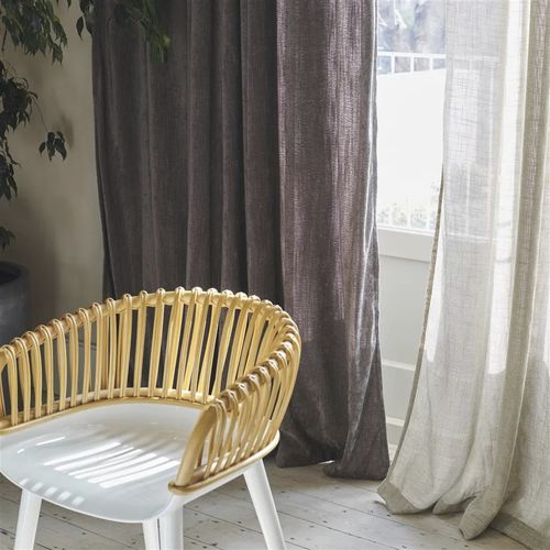 Voilage uni - SILVRETTA  - DESIGNERS GUILD - polyester FR / occultant / 100% recyclé
