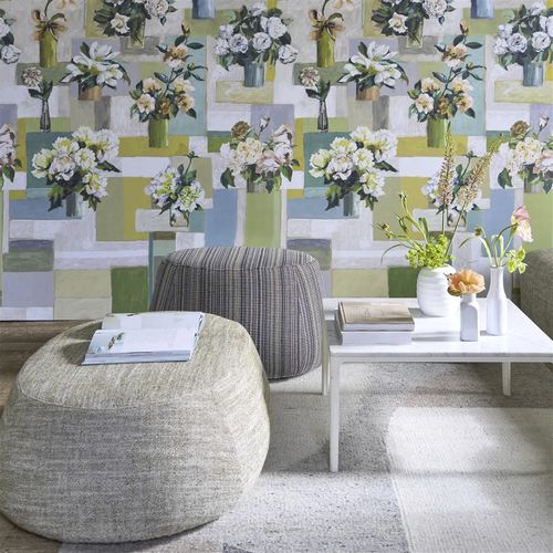 Papier peint contemporain - POTTERY STUDIO  - DESIGNERS GUILD - à motif / aspect tissu / multicolore