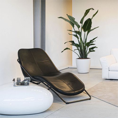 Chaise longue contemporaine - WIREFLOW - DRIADE - en cuir / en polyuréthane / en métal