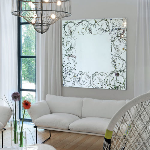 Miroir mural - EGESO - DRIADE - design / carré / gris