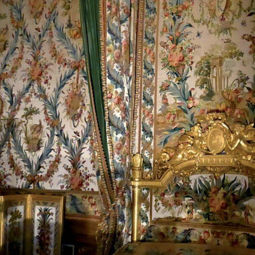 Tissu d'ameublement - FONTAINEBLEAU - EDMOND PETIT - pour rideaux / à fleurs / en coton