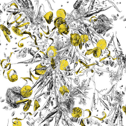 Papier peint contemporain - FEU D'ARTIFICE  - EDMOND PETIT - en textile non-tissé / à motif nature / aspect tissu