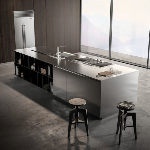 Cuisine contemporaine - L’evoluzione - EFFETI INDUSTRIE - en placage de bois / en acier / en aluminium