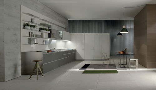 Cuisine contemporaine - ICON - ERNESTOMEDA - en bois / avec poignée intégrée / laquée