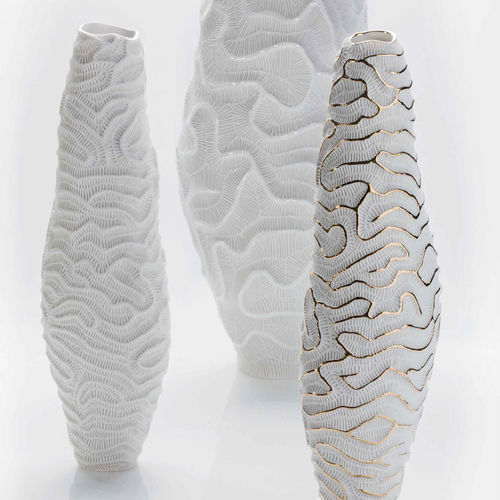 Vase contemporain - FBA-12 W / FPF-12 GL / FBA-12 G - FOS CERAMICHE - en céramique / fait main / blanc