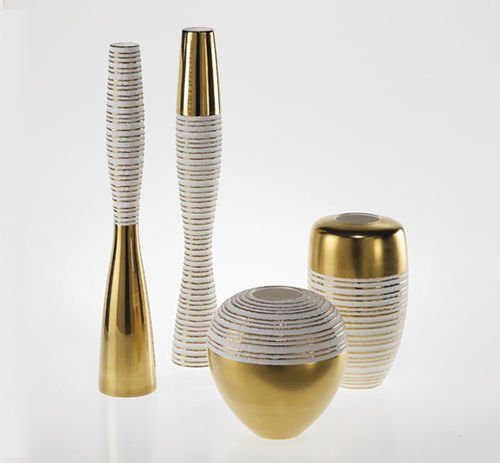 Vase contemporain - B-2001A/D / PFS-2001D / V-2001D - FOS CERAMICHE - en porcelaine / fait main / doré