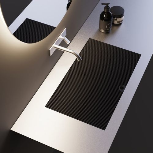 Vasque intégrée - Ell - AGAPE - en Corian® / en marbre / en inox