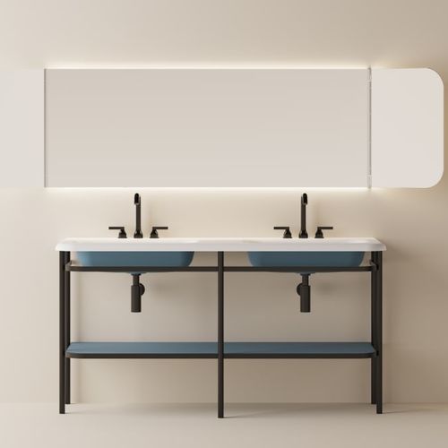 Vasque console - Ottocento - AGAPE - en Solid Surface / avec mitigeur / sur mesure