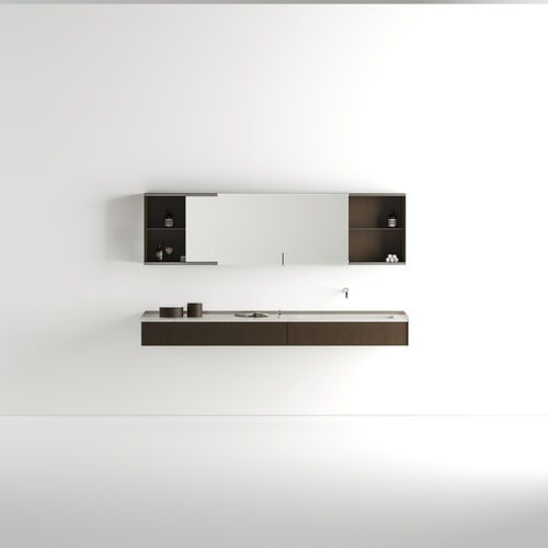 Miroir mural - 028 - AGAPE - contemporain / rectangulaire / en acier inoxydable