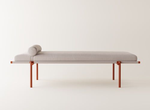 Lit de jour contemporain - Rendez-vous - AGAPE - en tissu / en aluminium / avec piètement en aluminium