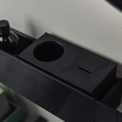Porte-savon en aluminium - Sen - AGAPE - noir