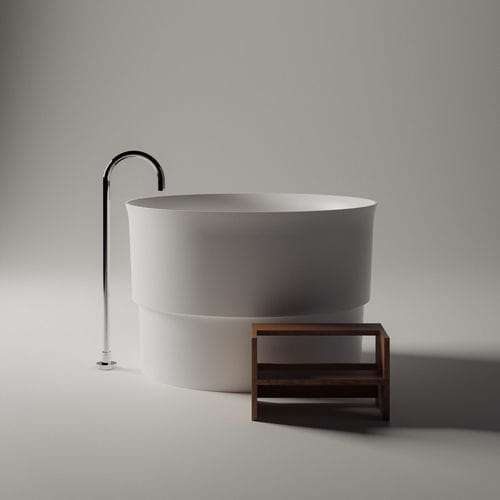 Baignoire ronde - IMMERSION - AGAPE - en îlot / pour habitat / en bois