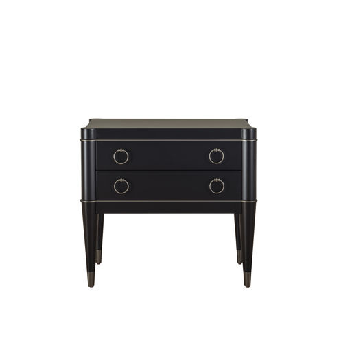 Table de chevet classique - MILANO : AMBRA 2 AMB 45S - GALIMBERTI NINO - en bois laqué / en bois massif / rectangulaire