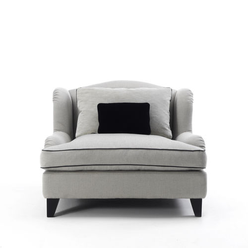 Fauteuil club classique - PARIS : TUSCANIA TUS 42A - GALIMBERTI NINO - en tissu / avec repose-pieds