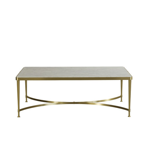 Table basse contemporaine - MILANO : FERRANDO  - GALIMBERTI NINO - en marbre / avec piètement en laiton / rectangulaire